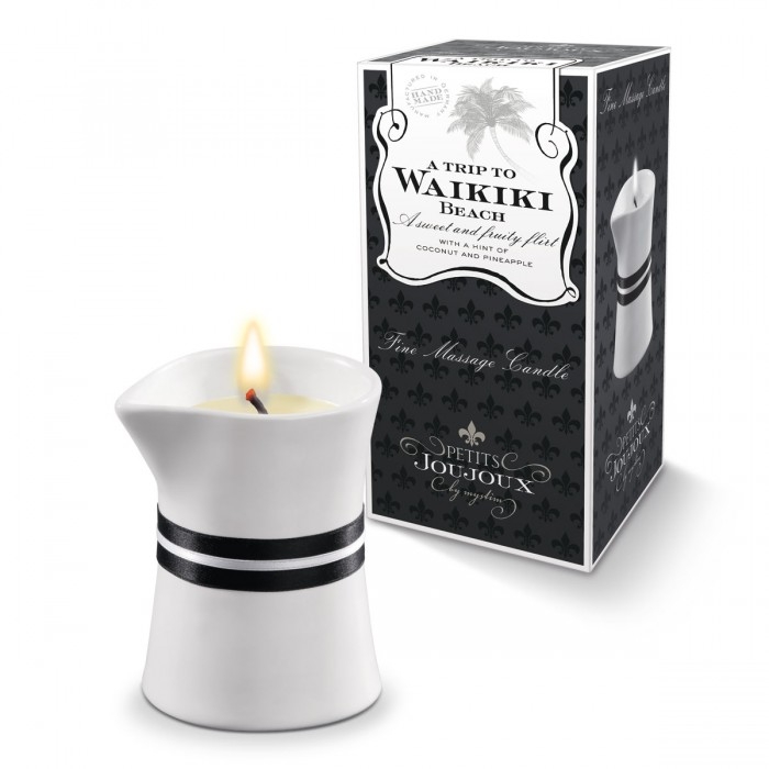 Свеча массажная "Petits Joujoux Waikiki" с ароматом пина-колада, 120ml 
