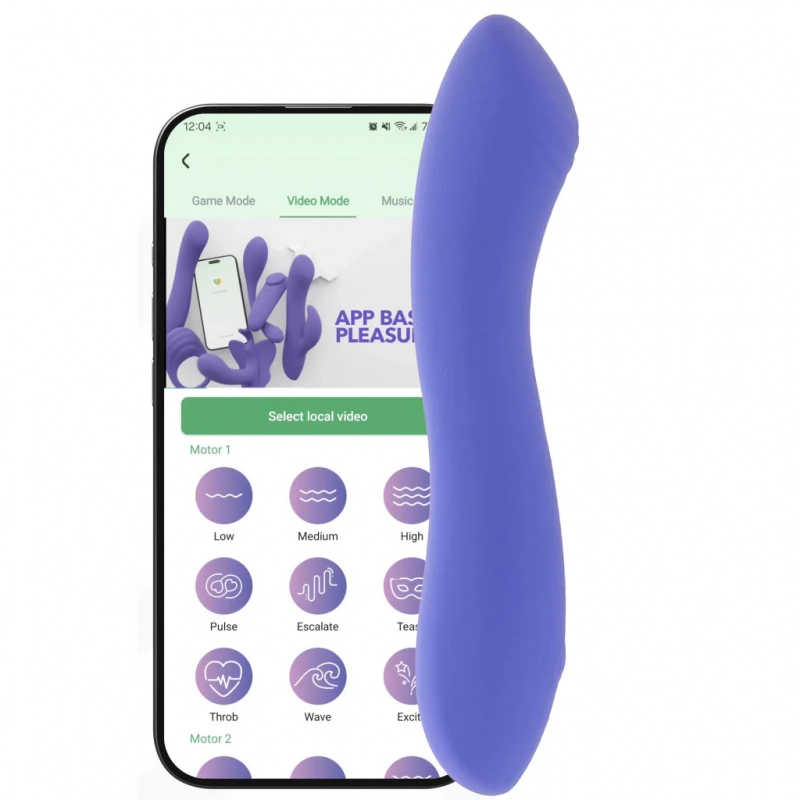 Вибратор для точки G "Calexotics Connect" + приложение, синий 